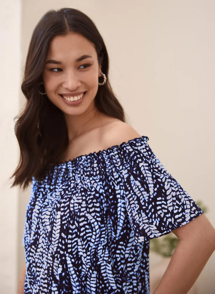 Feather Print Top