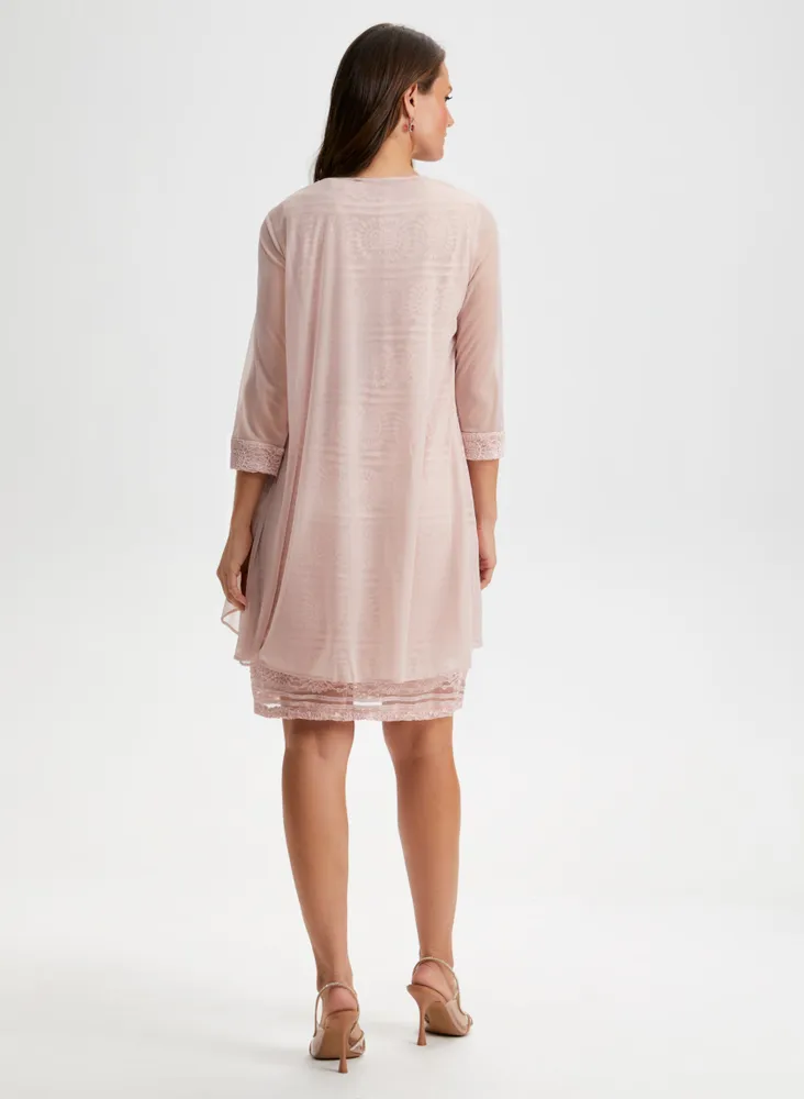Sleeveless Lace Dress & Jacket Set