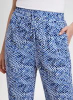 Abstract Animal Print Pull-On Pants