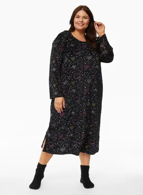 Printed Velour Nightgown