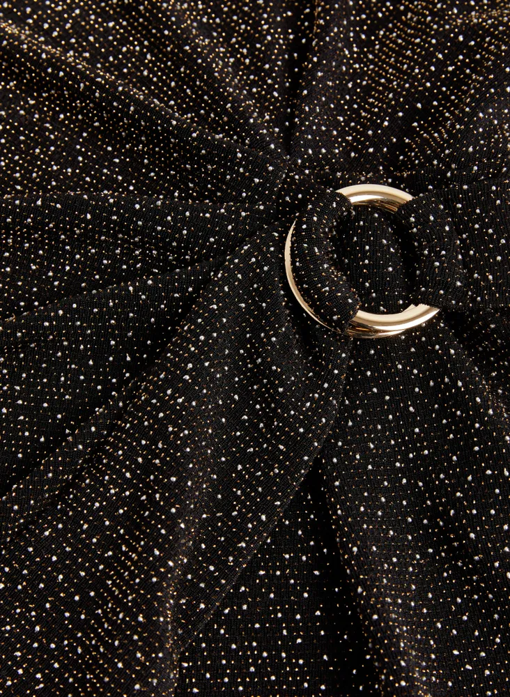Glitter Ring Detail Knit Top