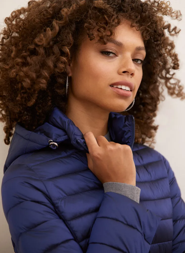 Packable Vegan Down Quilted Coat