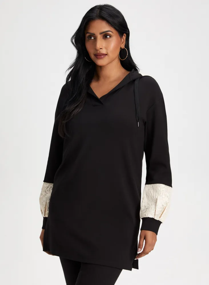 Cuff Detail Hooded Tunic