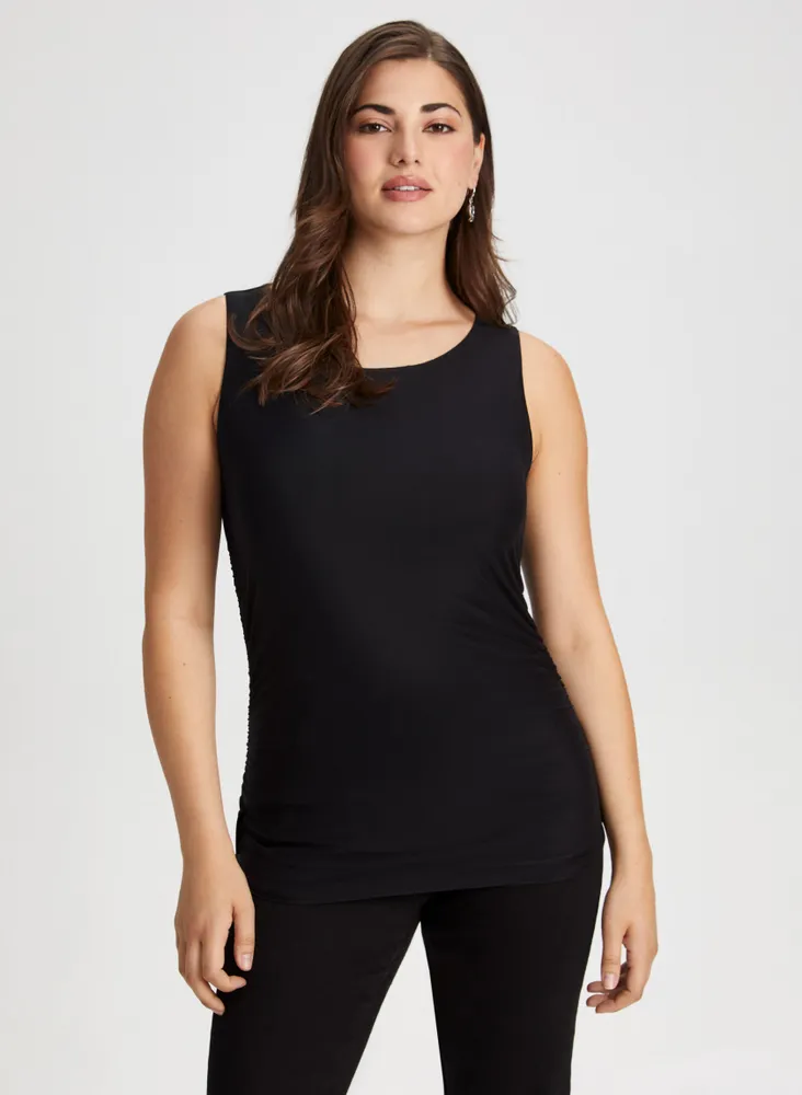 Shirring Detail Sleeveless Top