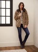 Reversible Leopard Motif Jacket