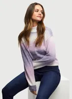 Mock Neck Gradient Sweater