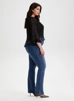 Embroidered Straight Leg Jeans