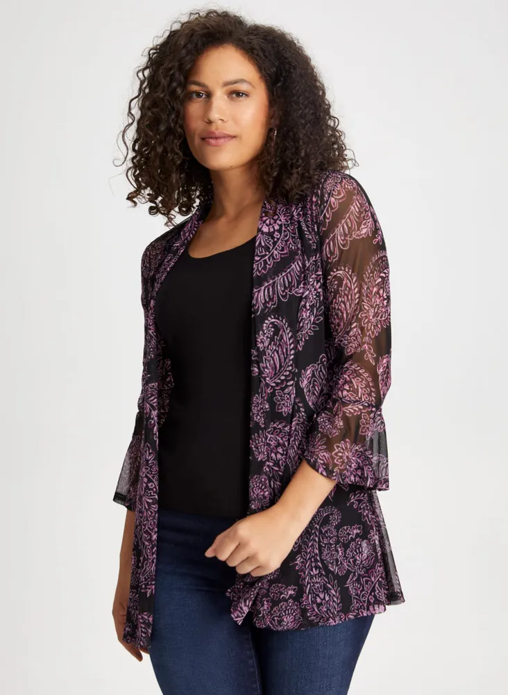 Paisley Print Cover-Up