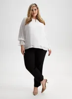 Long Sleeve Double Layer Blouse