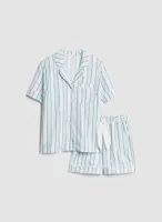 Printed Pyjama Shirt and Shorts Set