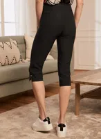 Slit Detail Pull-On Capris