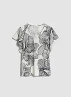 Floral Print Short Sleeve Top