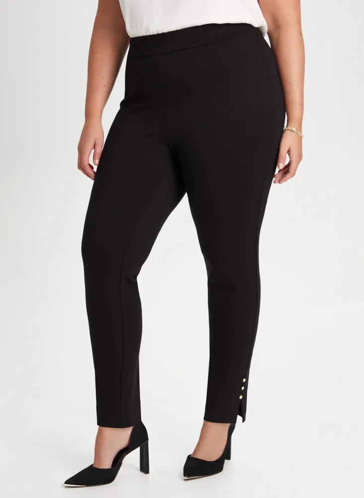 Laura Plus Pull-On Slim Leg Stud Detail Pants