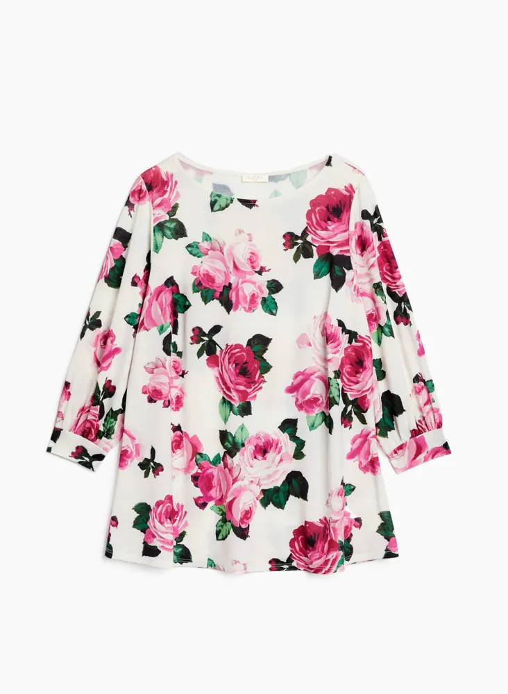 Floral Print 3/4 Sleeve Top