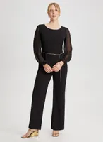 Wide Leg Belted Jumpsuit