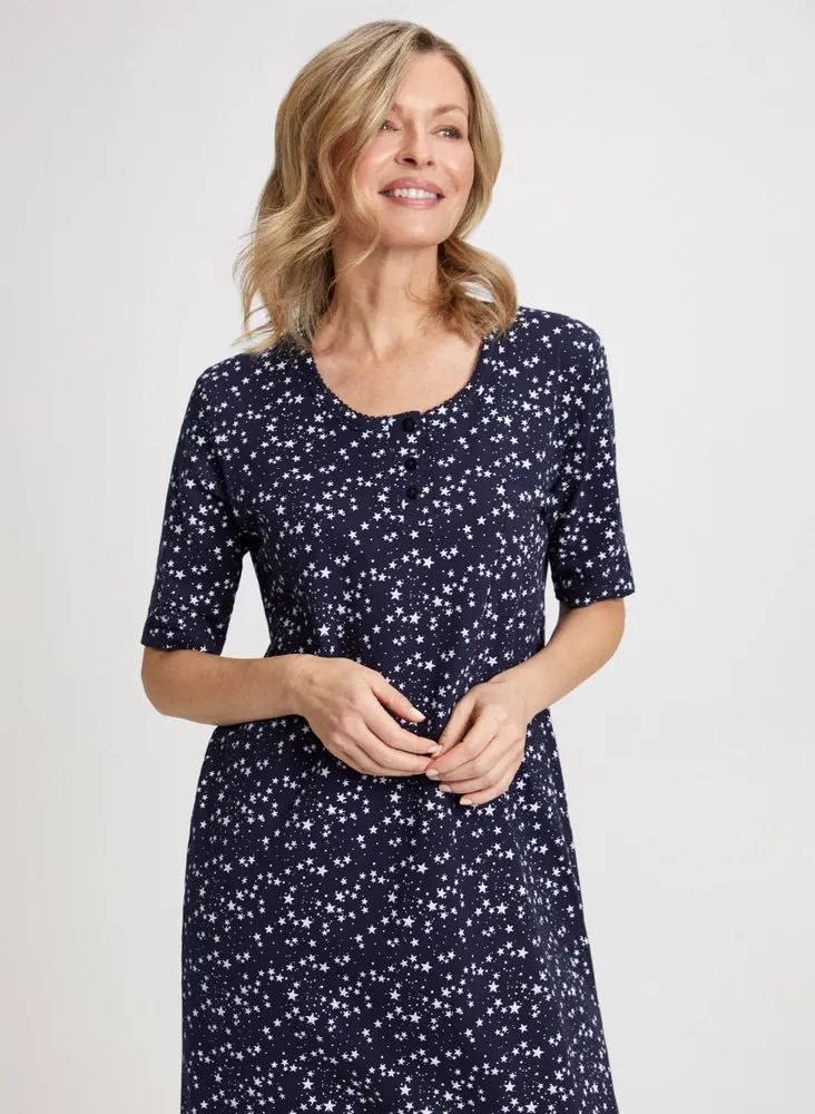 Star Motif Nightgown