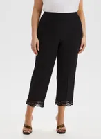 City Fit Lace Trim Pants