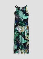 Tropical Sleeveless Maxi Dress