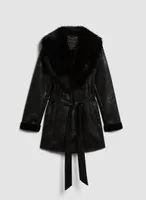 Faux Fur Detail Coat