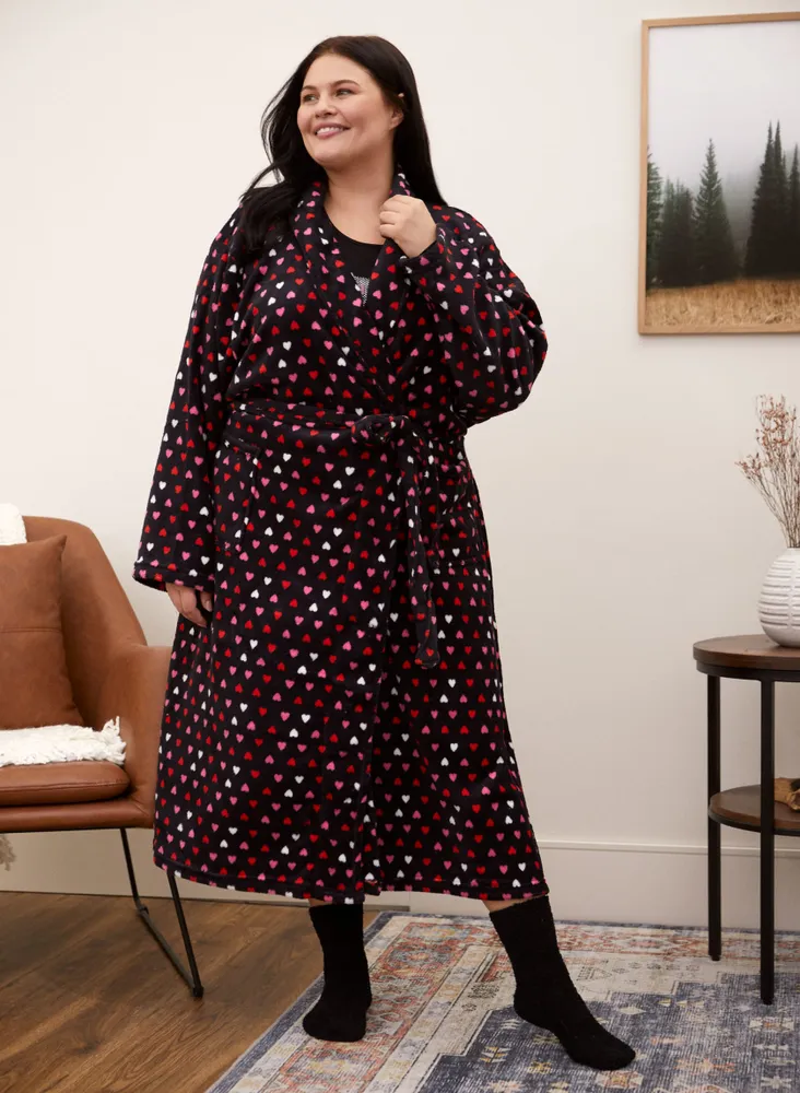 Heart Print Robe