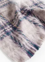 Four-Tone Tartan Print Scarf