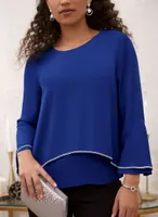 Crystal Trim Blouse