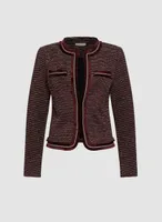 Frayed Trim Bouclé Jacket