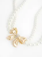 Double Row Pearl Necklace