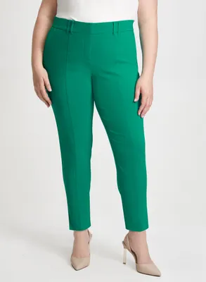 Pull-On Bengaline Ankle Pants