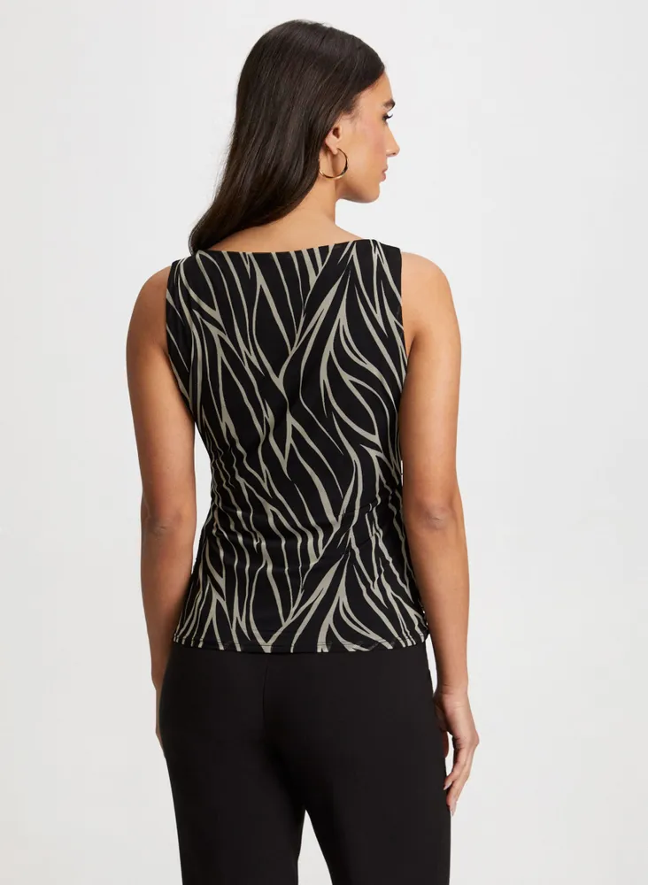 Zebra Print Sleeveless Top