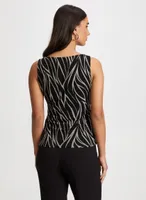 Zebra Print Sleeveless Top