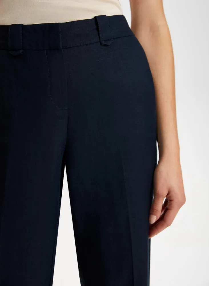 Straight Leg Linen Pants