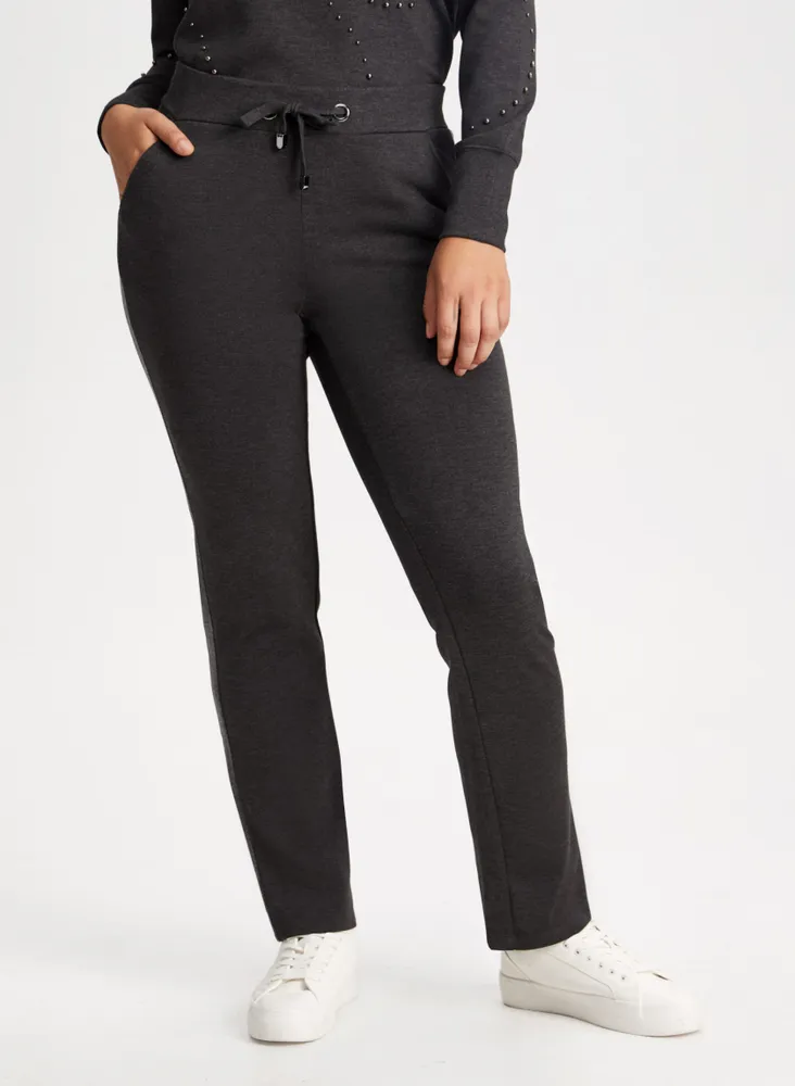 Laura Drawstring Waist Pull-On Pants