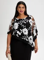 Floral Print Poncho Dress