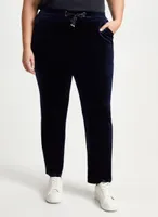 Velour Straight Leg Pull-On Pants