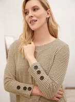 Polka Dot Motif Fooler Sweater