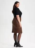 Snakeskin Motif Pencil Skirt