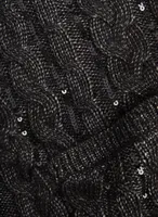 Metallic Cable Knit Cardigan