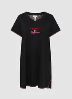 Embroidered Text Nightshirt