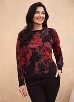 Rose Motif Sweater