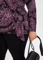 Paisley Print Cross Front Top