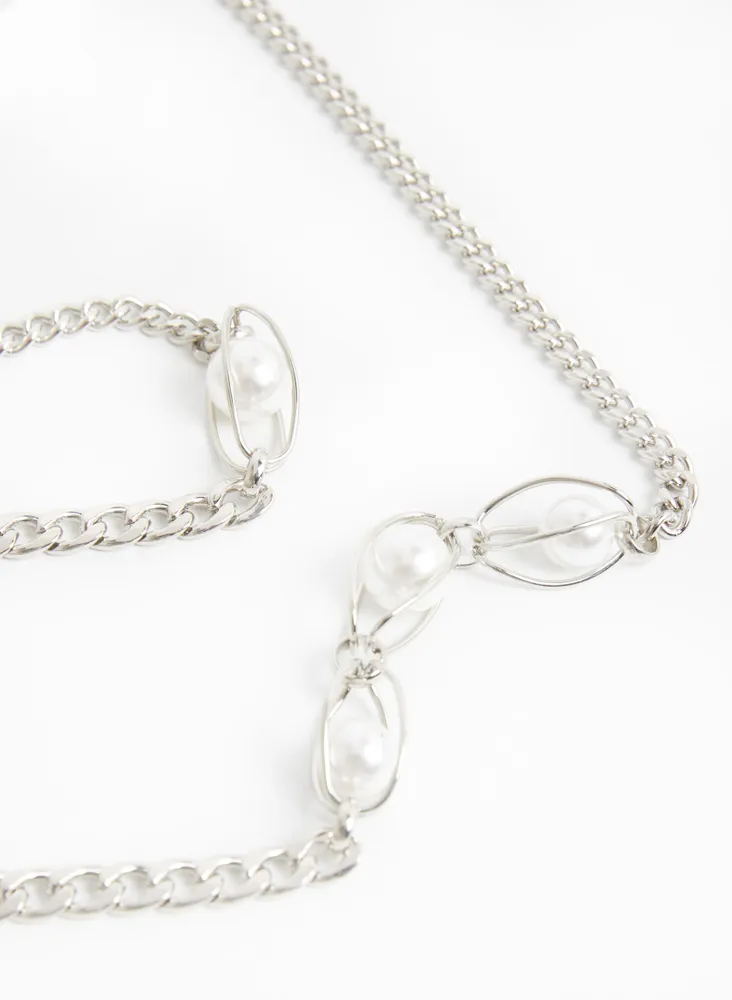 Pearl Insert Chain Necklace