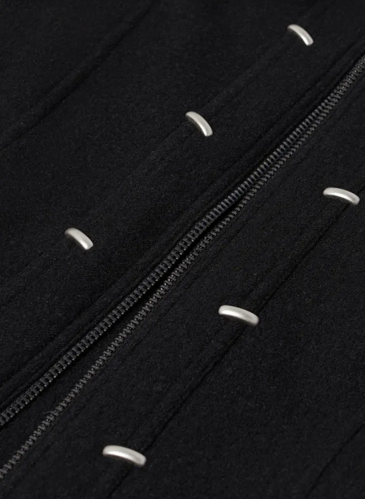 Stud Detail Wool Blend Jacket