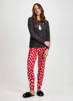 Snowman Print Pyjama Set