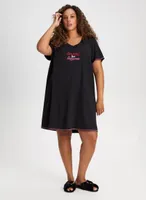 Embroidered Text Nightshirt