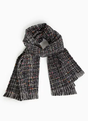 Dotted Plaid Scarf