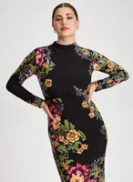 Floral Print Long Sleeve Dress