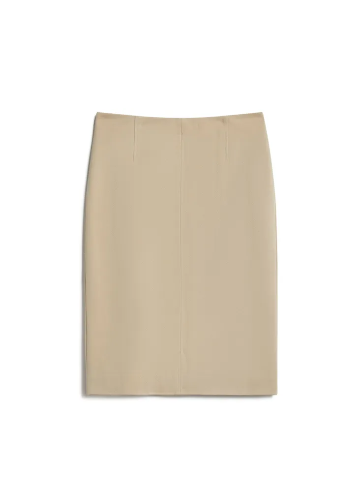 Twill Pencil Skirt