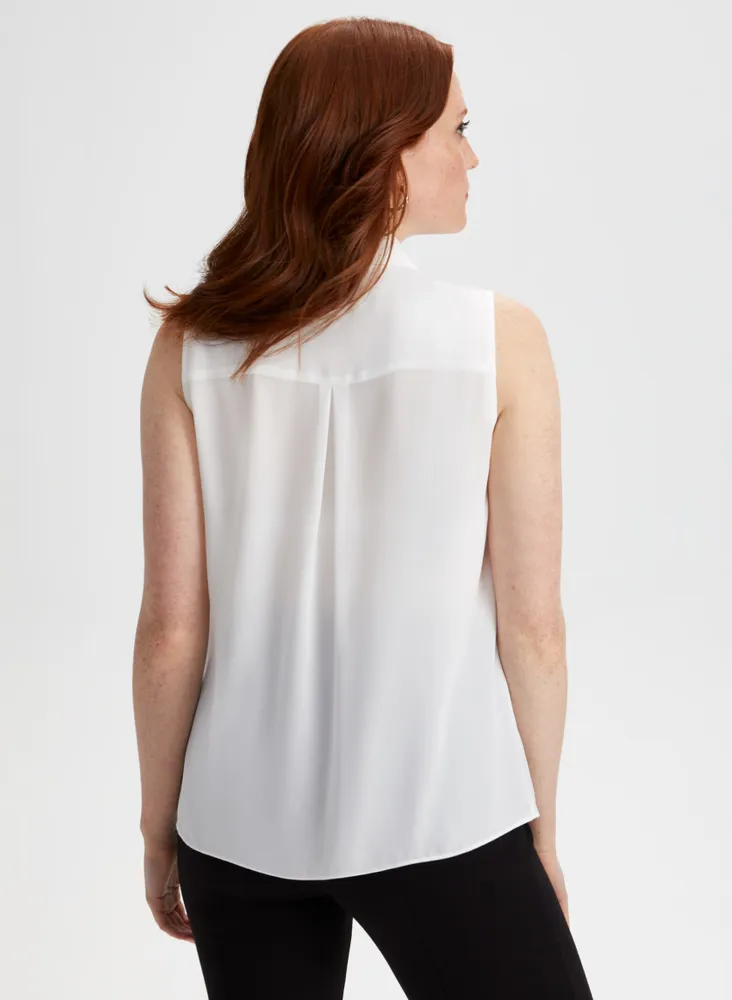 Ruffle Detail Sleeveless Blouse