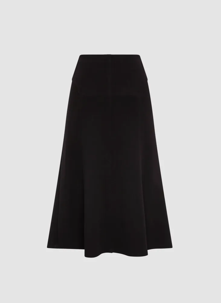Topstitch Flared Skirt